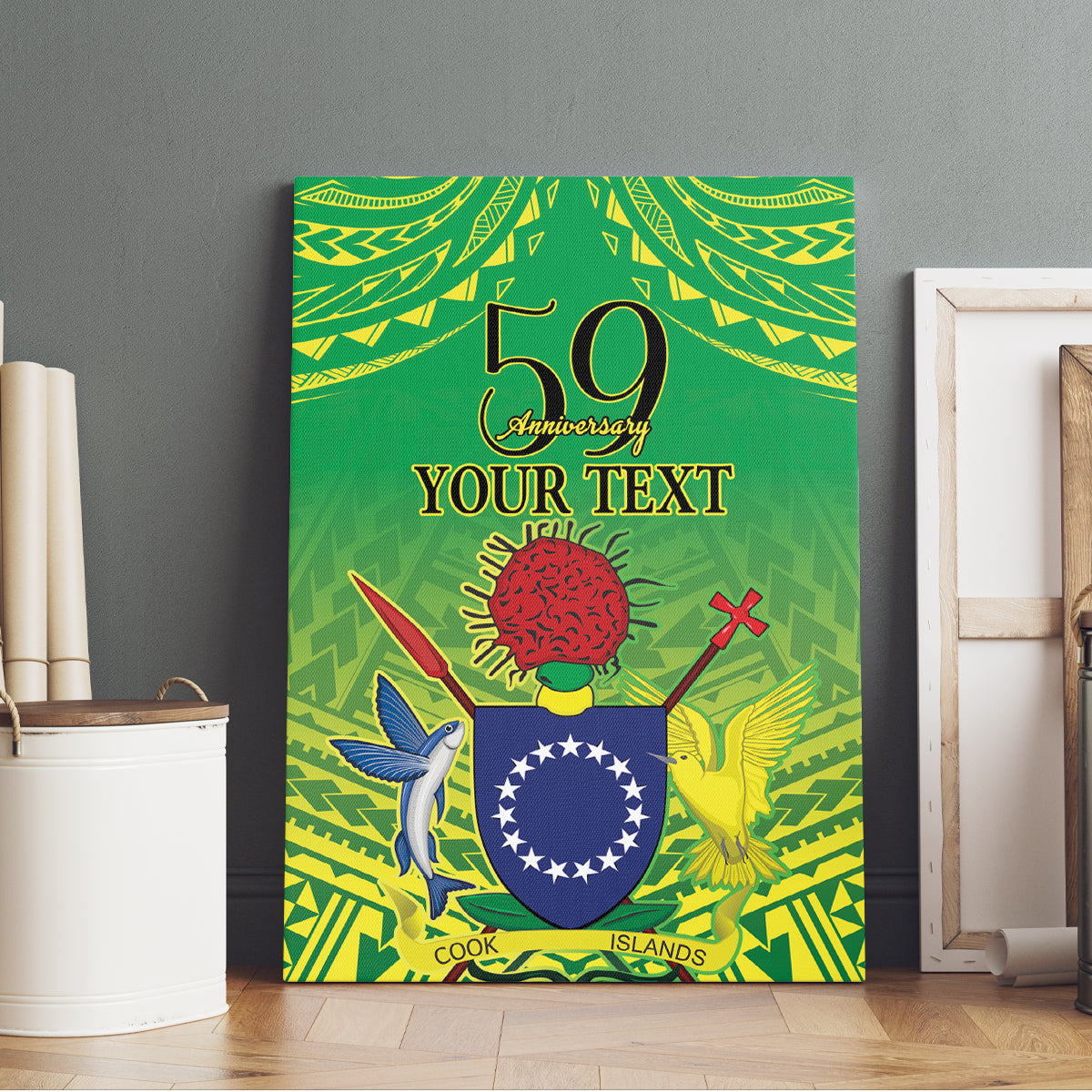 Cook Islands Constitution Day Canvas Wall Art Kuki Airani Since 1965