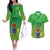 Cook Islands Constitution Day Couples Matching Off The Shoulder Long Sleeve Dress and Hawaiian Shirt Kuki Airani Since 1965