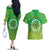 Cook Islands Constitution Day Couples Matching Off The Shoulder Long Sleeve Dress and Hawaiian Shirt Kuki Airani Since 1965