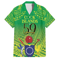 Cook Islands Constitution Day Hawaiian Shirt Kuki Airani Since 1965 LT9 Green - Polynesian Pride