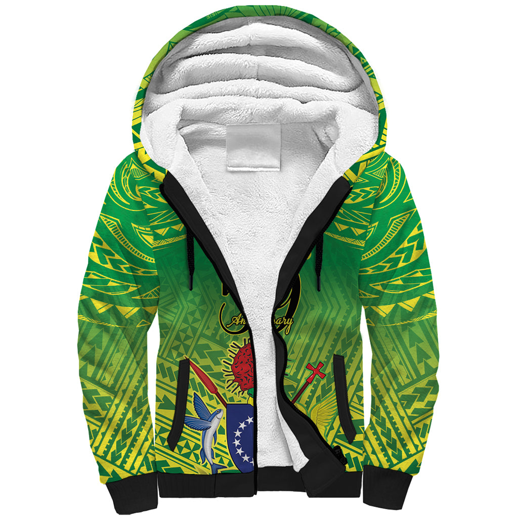 Cook Islands Constitution Day Sherpa Hoodie Kuki Airani Since 1965