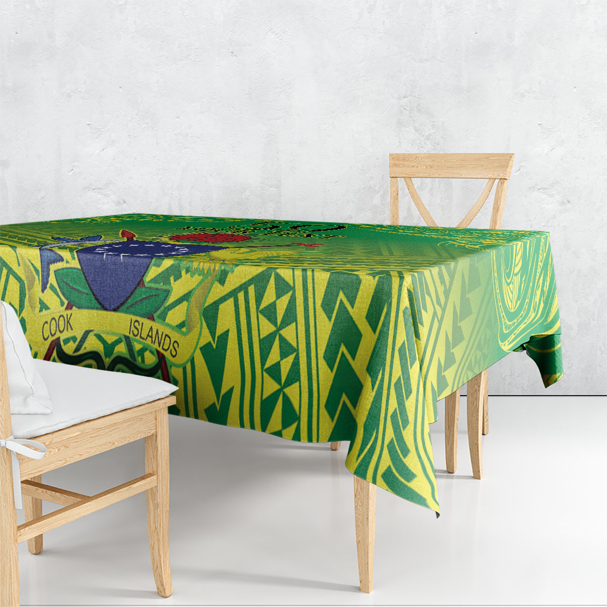 Cook Islands Constitution Day Tablecloth Kuki Airani Since 1965