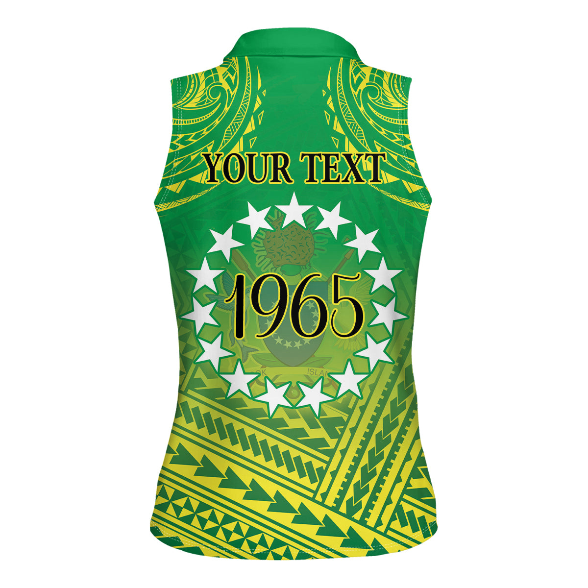 Cook Islands Constitution Day Women Sleeveless Polo Shirt Kuki Airani Since 1965 LT9 - Polynesian Pride