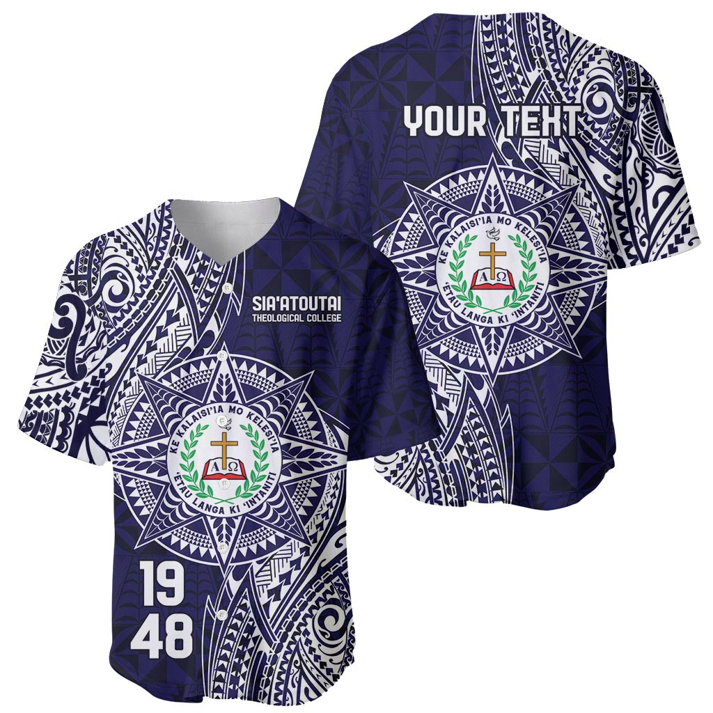 Personalised Tonga Sia'atoutai Theological College Baseball Jersey Since 1948 Special Kupesi Pattern