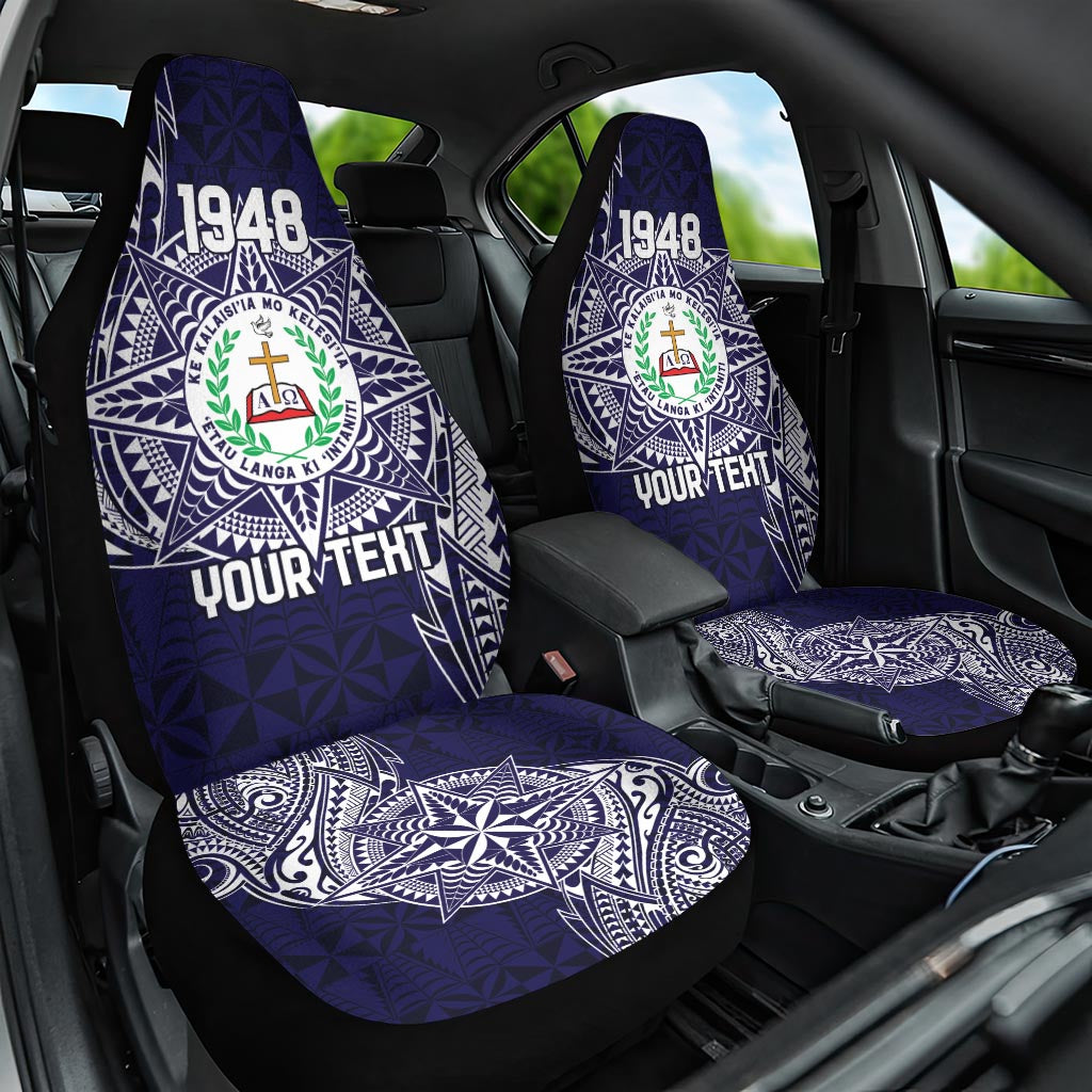 Personalised Tonga Sia'atoutai Theological College Car Seat Cover Since 1948 Special Kupesi Pattern