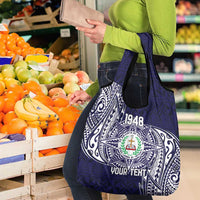 Personalised Tonga Sia'atoutai Theological College Grocery Bag Since 1948 Special Kupesi Pattern