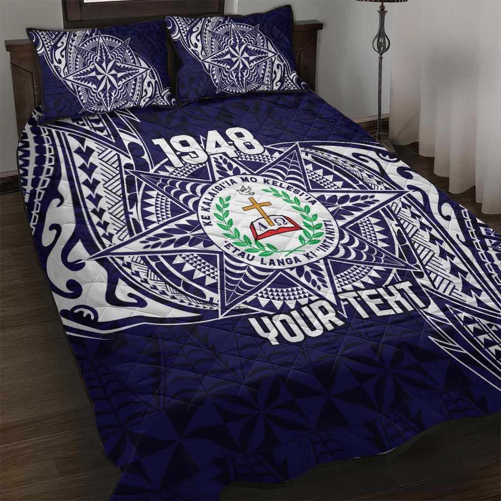 Personalised Tonga Sia'atoutai Theological College Quilt Bed Set Since 1948 Special Kupesi Pattern