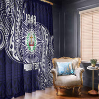 Personalised Tonga Sia'atoutai Theological College Window Curtain Since 1948 Special Kupesi Pattern