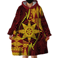 Personalised Tonga Haapai High School Wearable Blanket Hoodie Special Kupesi Pattern LT9 - Polynesian Pride
