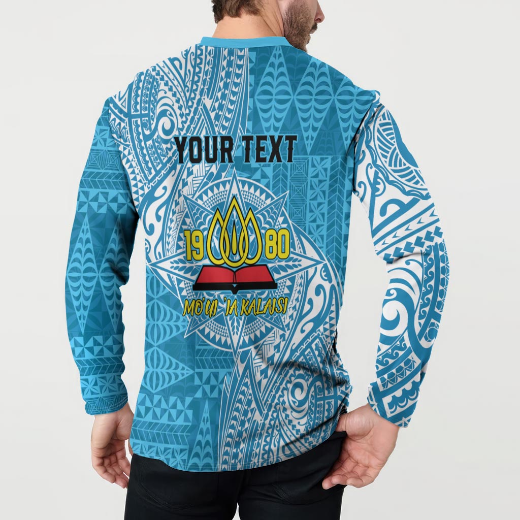 Personalised Tonga Lavengamalie College Button Sweatshirt Since 1980 Special Kupesi Pattern