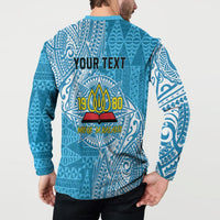 Personalised Tonga Lavengamalie College Button Sweatshirt Since 1980 Special Kupesi Pattern