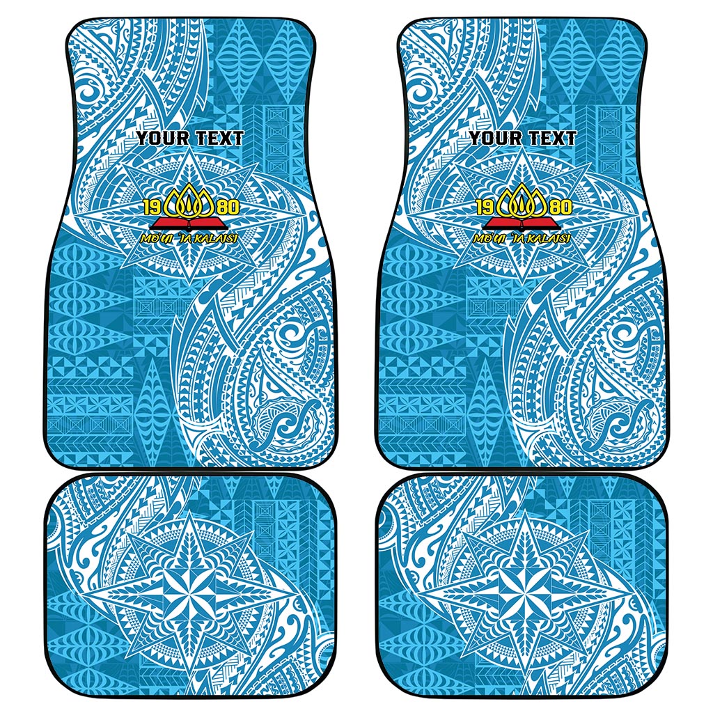 Personalised Tonga Lavengamalie College Car Mats Since 1980 Special Kupesi Pattern