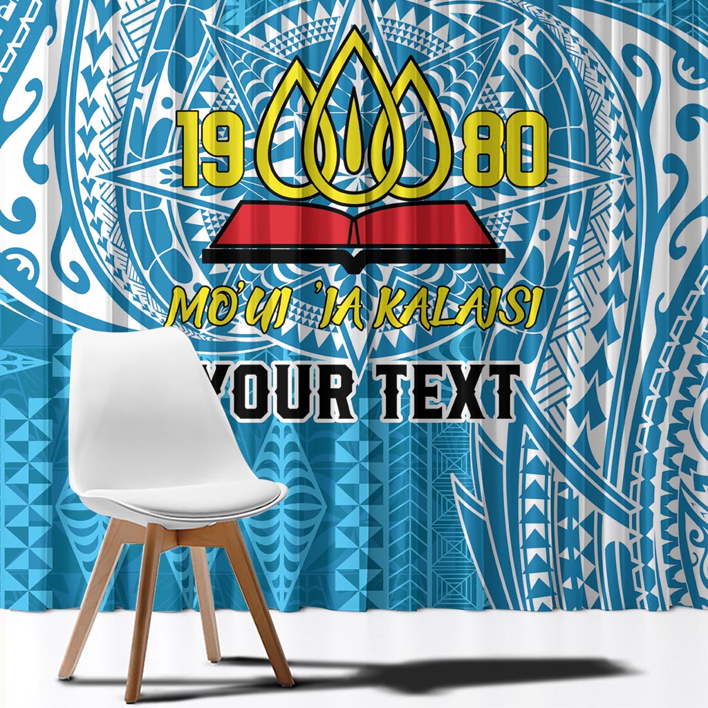 Personalised Tonga Lavengamalie College Window Curtain Since 1980 Special Kupesi Pattern
