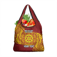 Personalised Tonga Niuatoputapu High School Grocery Bag Special Kupesi Pattern