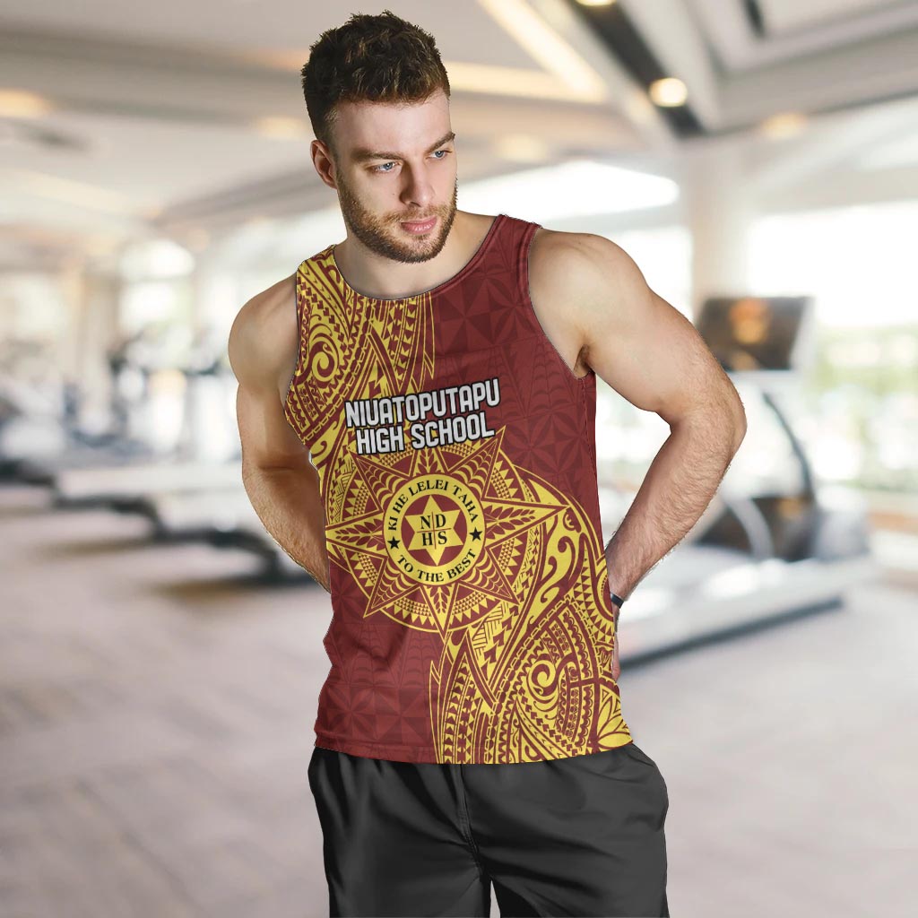 Personalised Tonga Niuatoputapu High School Men Tank Top Special Kupesi Pattern