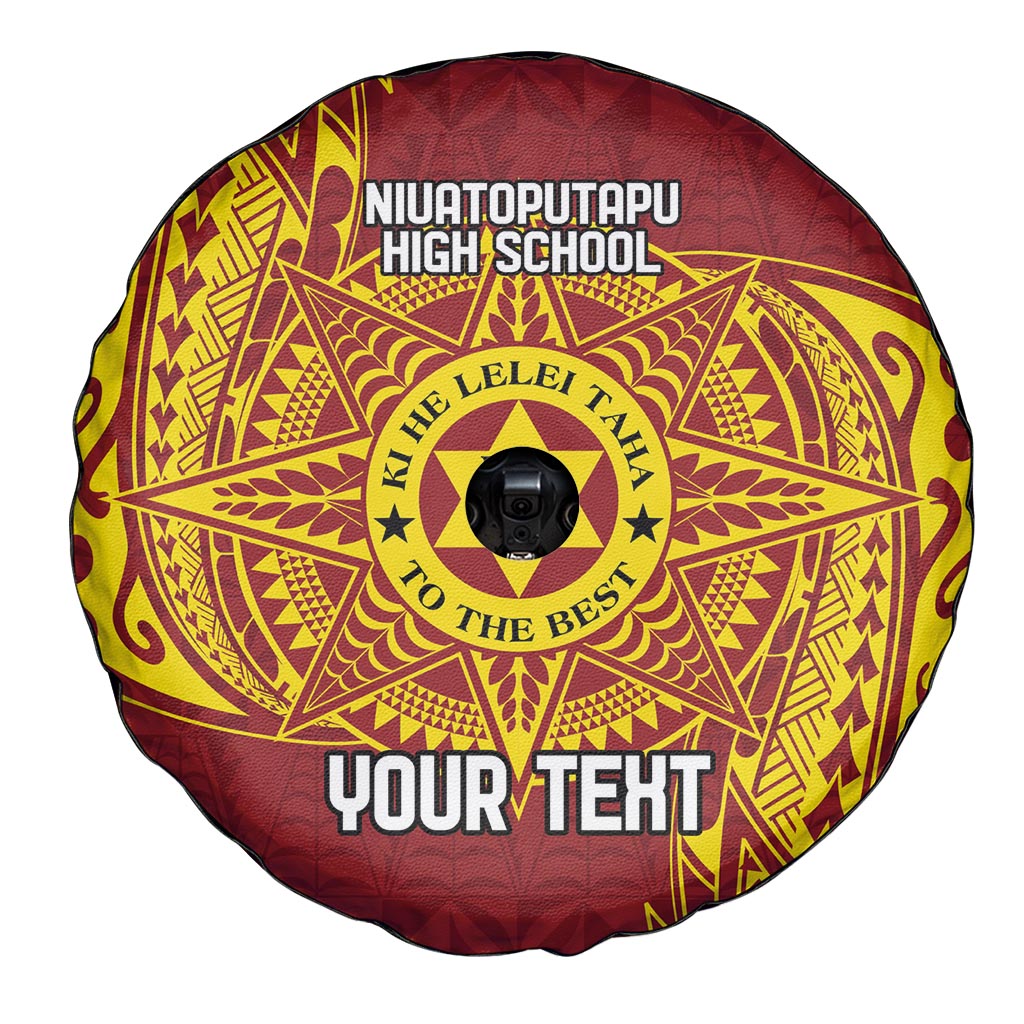 Personalised Tonga Niuatoputapu High School Spare Tire Cover Special Kupesi Pattern