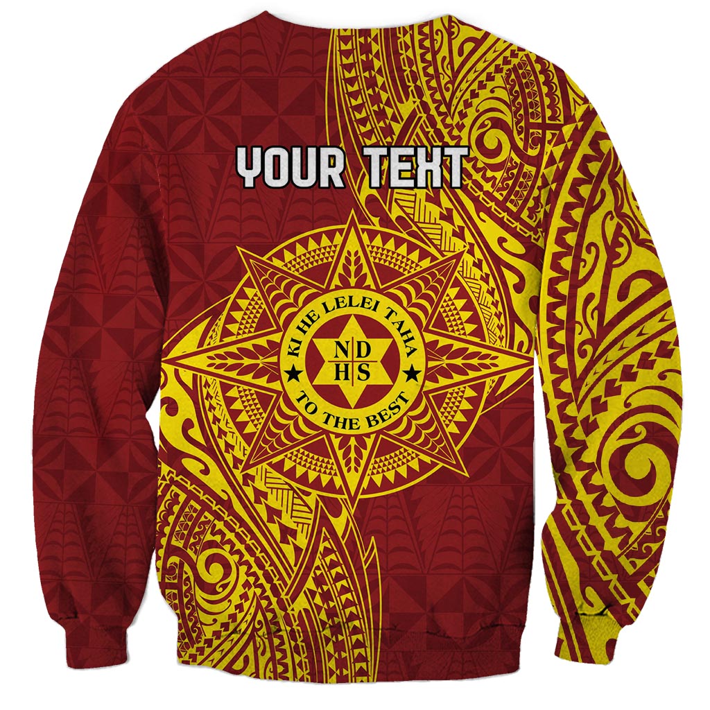 Personalised Tonga Niuatoputapu High School Sweatshirt Special Kupesi Pattern