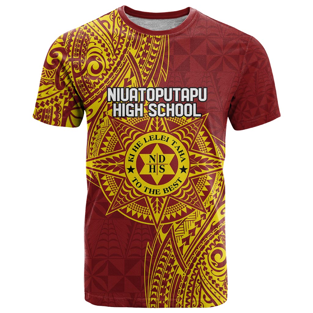 Personalised Tonga Niuatoputapu High School T Shirt Special Kupesi Pattern