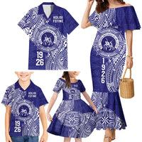 Personalised Tonga Queen Salote College Family Matching Mermaid Dress and Hawaiian Shirt Kolisi Fefine 1926 Special Kupesi Pattern LT9 - Polynesian Pride