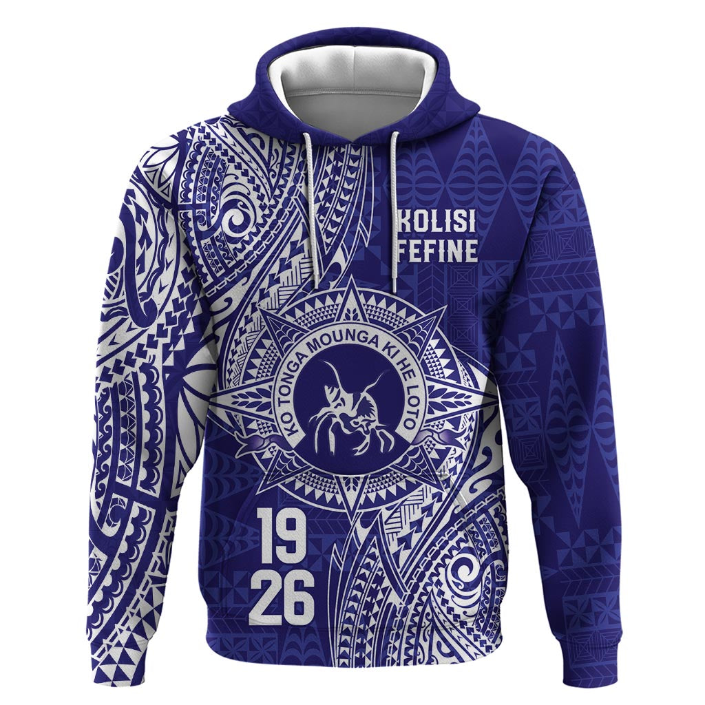 Personalised Tonga Queen Salote College Hoodie Kolisi Fefine 1926 Special Kupesi Pattern