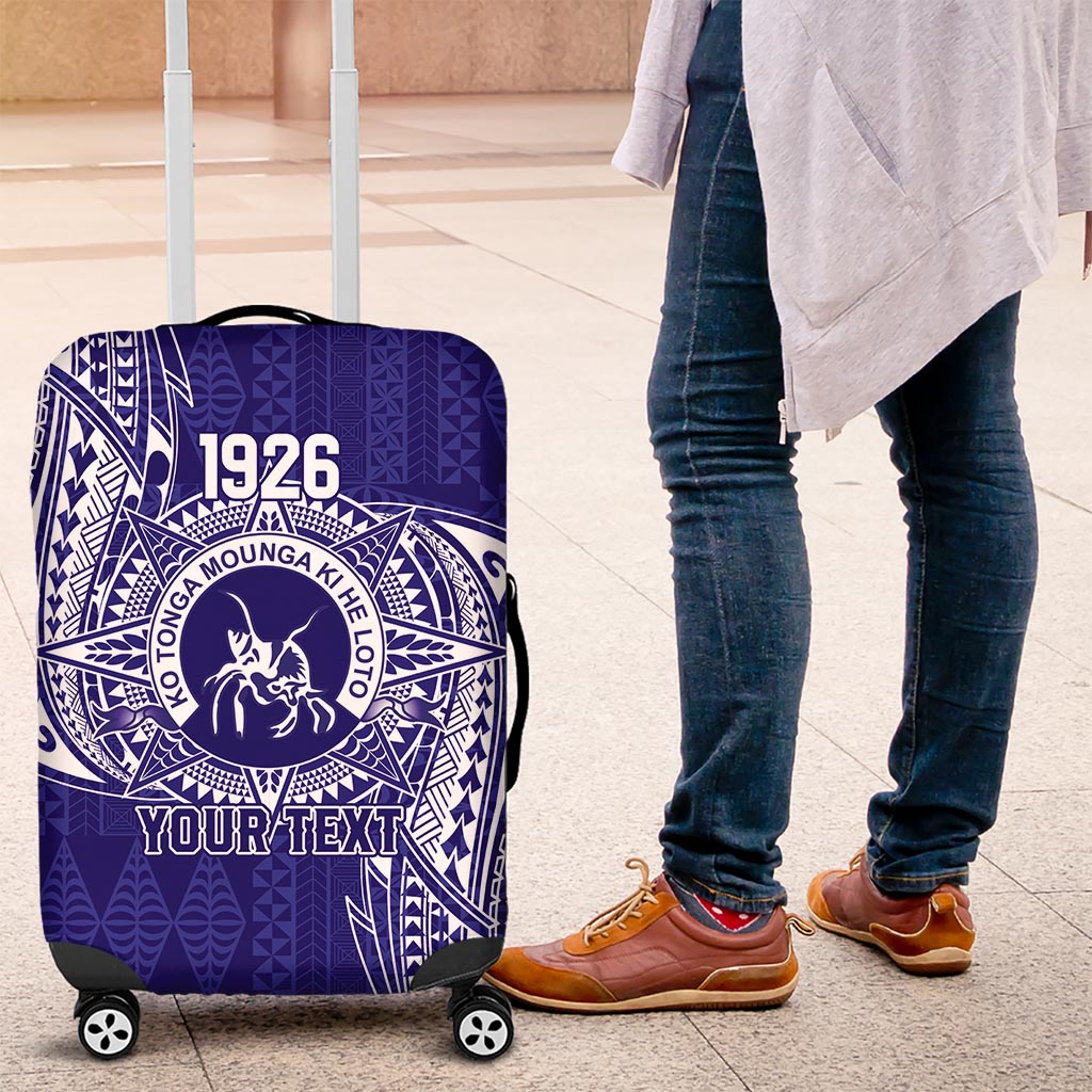 Personalised Tonga Queen Salote College Luggage Cover Kolisi Fefine 1926 Special Kupesi Pattern