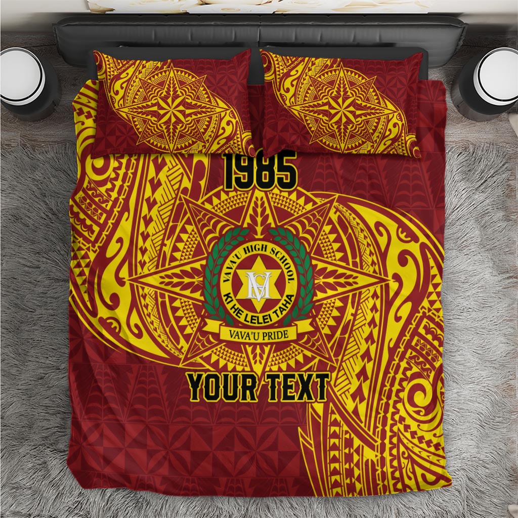 Personalised Tonga Vava'u High School Bedding Set Since 1985 Special Kupesi Pattern