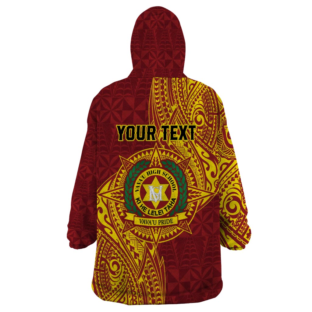 Personalised Tonga Vava'u High School Wearable Blanket Hoodie Since 1985 Special Kupesi Pattern LT9 - Polynesian Pride