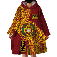 Personalised Tonga Vava'u High School Wearable Blanket Hoodie Since 1985 Special Kupesi Pattern LT9 - Polynesian Pride