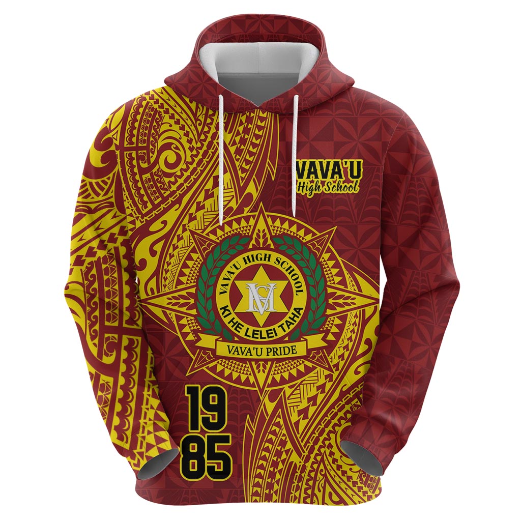 Personalised Tonga Vava'u High School Zip Hoodie Since 1985 Special Kupesi Pattern