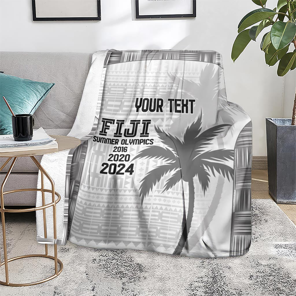 Custom Fiji Rugby Blanket History Champions World Cup 7s - White