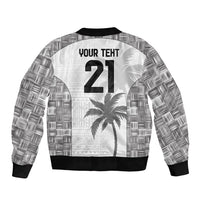 Custom Fiji Rugby Bomber Jacket History Champions World Cup 7s - White