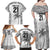 Custom Fiji Rugby Family Matching Off Shoulder Maxi Dress and Hawaiian Shirt History Champions World Cup 7s - White