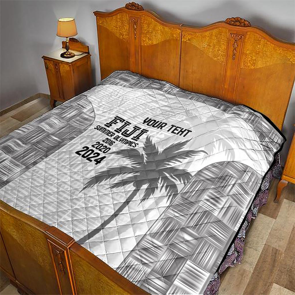 Custom Fiji Rugby Quilt History Champions World Cup 7s - White