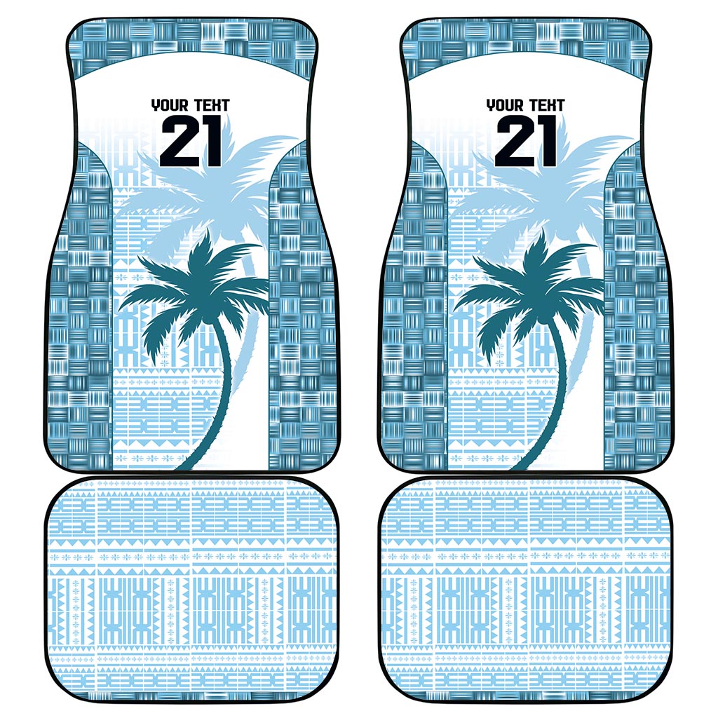 Custom Fiji Rugby Car Mats History Champions World Cup 7s - Bllue