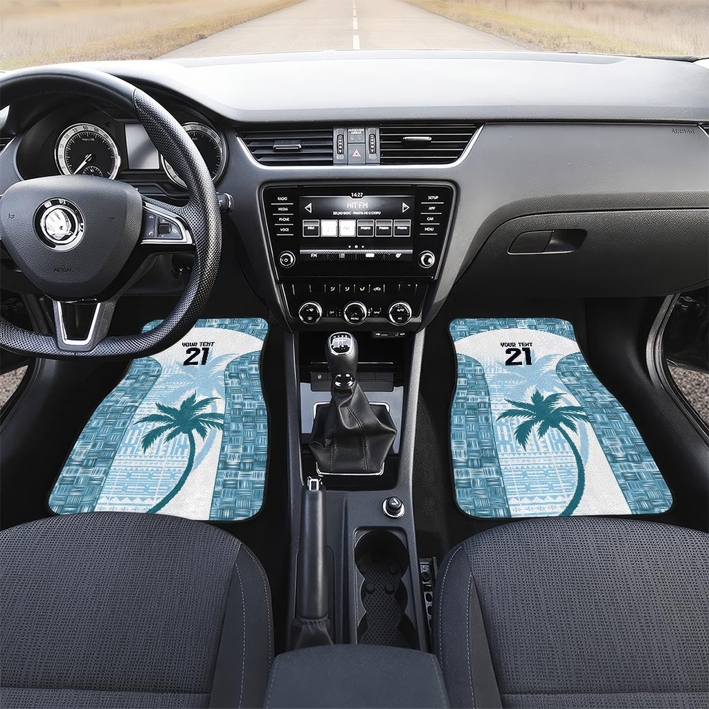 Custom Fiji Rugby Car Mats History Champions World Cup 7s - Bllue