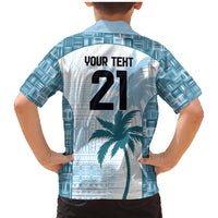 Custom Fiji Rugby Family Matching Mermaid Dress and Hawaiian Shirt History Champions World Cup 7s - Bllue