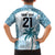 Custom Fiji Rugby Family Matching Off Shoulder Maxi Dress and Hawaiian Shirt History Champions World Cup 7s - Bllue