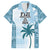 Custom Fiji Rugby Family Matching Off Shoulder Maxi Dress and Hawaiian Shirt History Champions World Cup 7s - Bllue