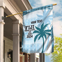 Custom Fiji Rugby Garden Flag History Champions World Cup 7s - Bllue