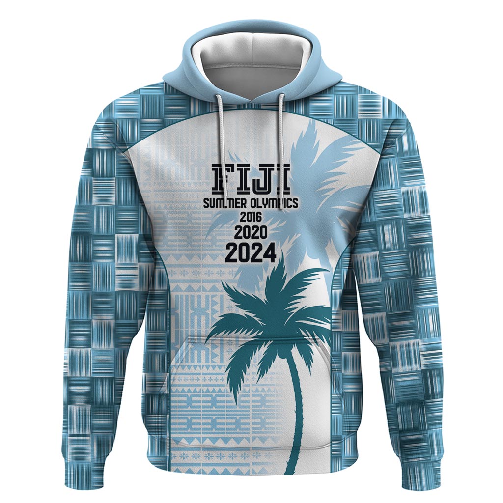 Custom Fiji Rugby Hoodie History Champions World Cup 7s - Bllue