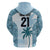 Custom Fiji Rugby Hoodie History Champions World Cup 7s - Bllue