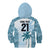 Custom Fiji Rugby Kid Hoodie History Champions World Cup 7s - Bllue