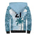 Custom Fiji Rugby Sherpa Hoodie History Champions World Cup 7s - Bllue