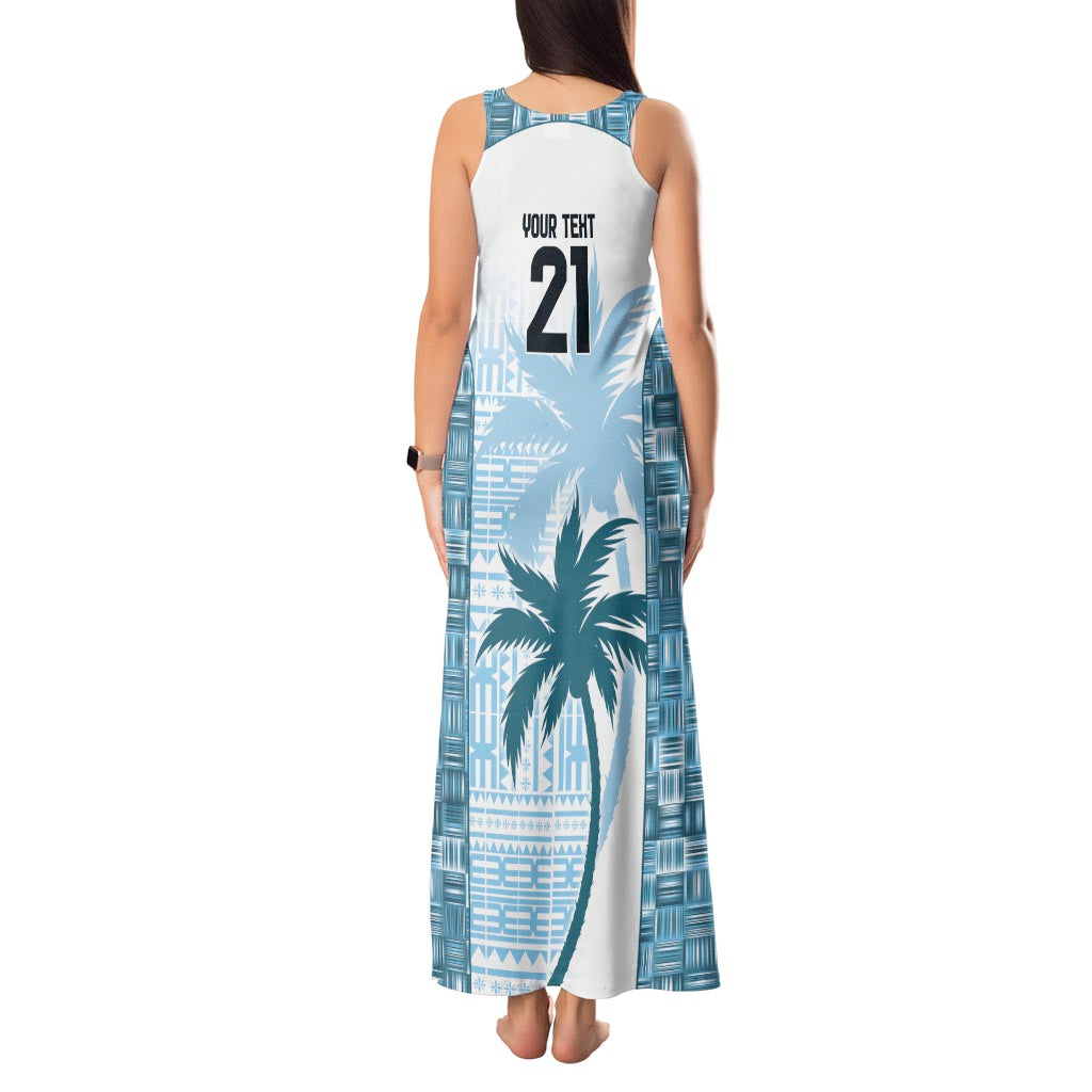 Custom Fiji Rugby Tank Maxi Dress History Champions World Cup 7s - Bllue