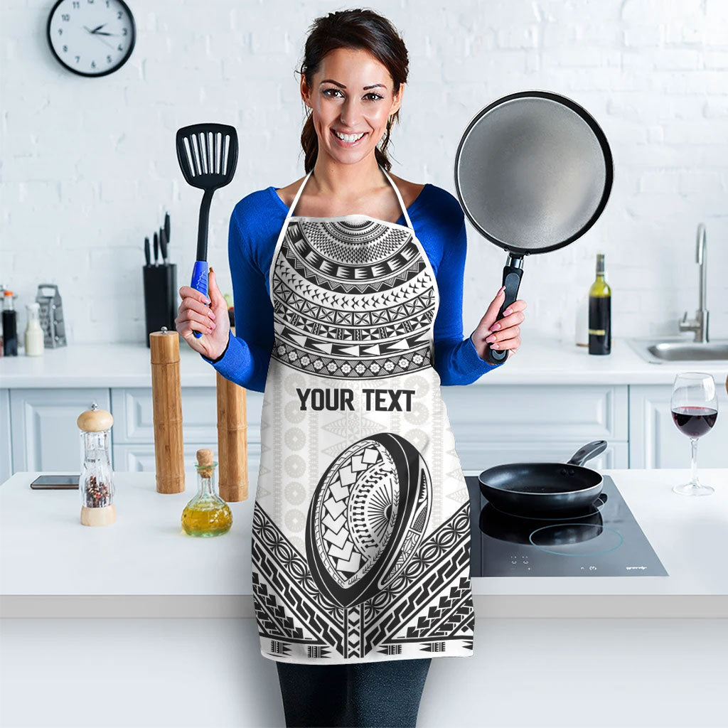 Custom Rugby Fiji National Heritage Apron White Traditional Masi Inspired