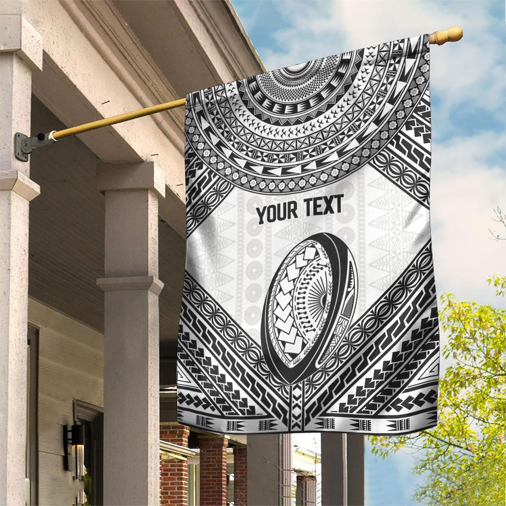 Custom Rugby Fiji National Heritage Garden Flag White Traditional Masi Inspired LT9 House Flag White - Polynesian Pride