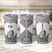 Custom Rugby Fiji National Heritage Tumbler Cup White Traditional Masi Inspired