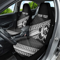 Custom Rugby Fiji Car Seat Cover Black Traditional Masi Inspired