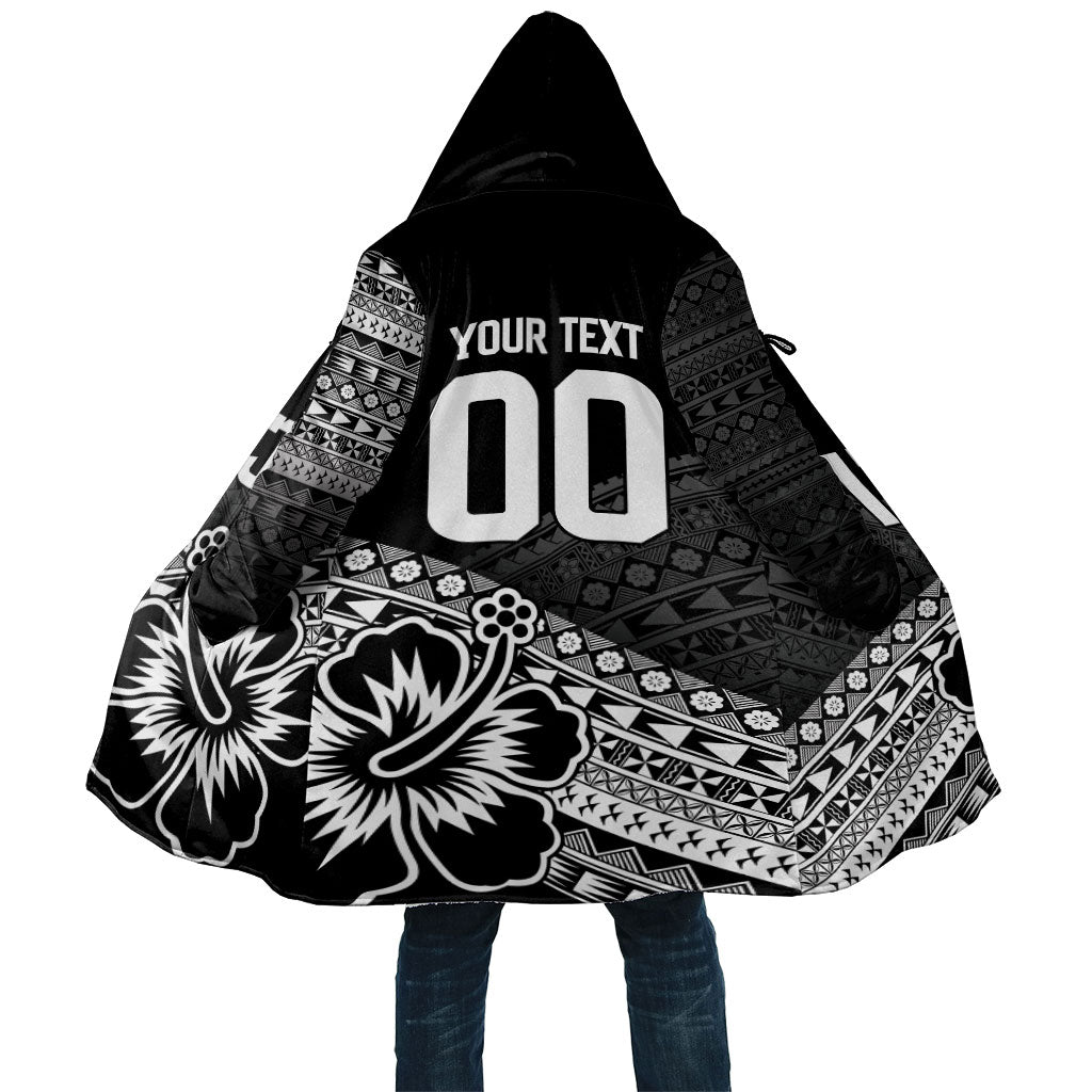Custom Rugby Fiji Cloak Black Traditional Masi Inspired LT9 Unisex Black - Polynesian Pride