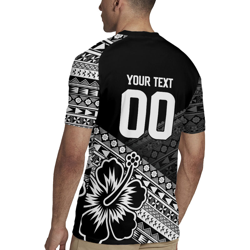 Custom Rugby Fiji Rugby Jersey Black Traditional Masi Inspired
